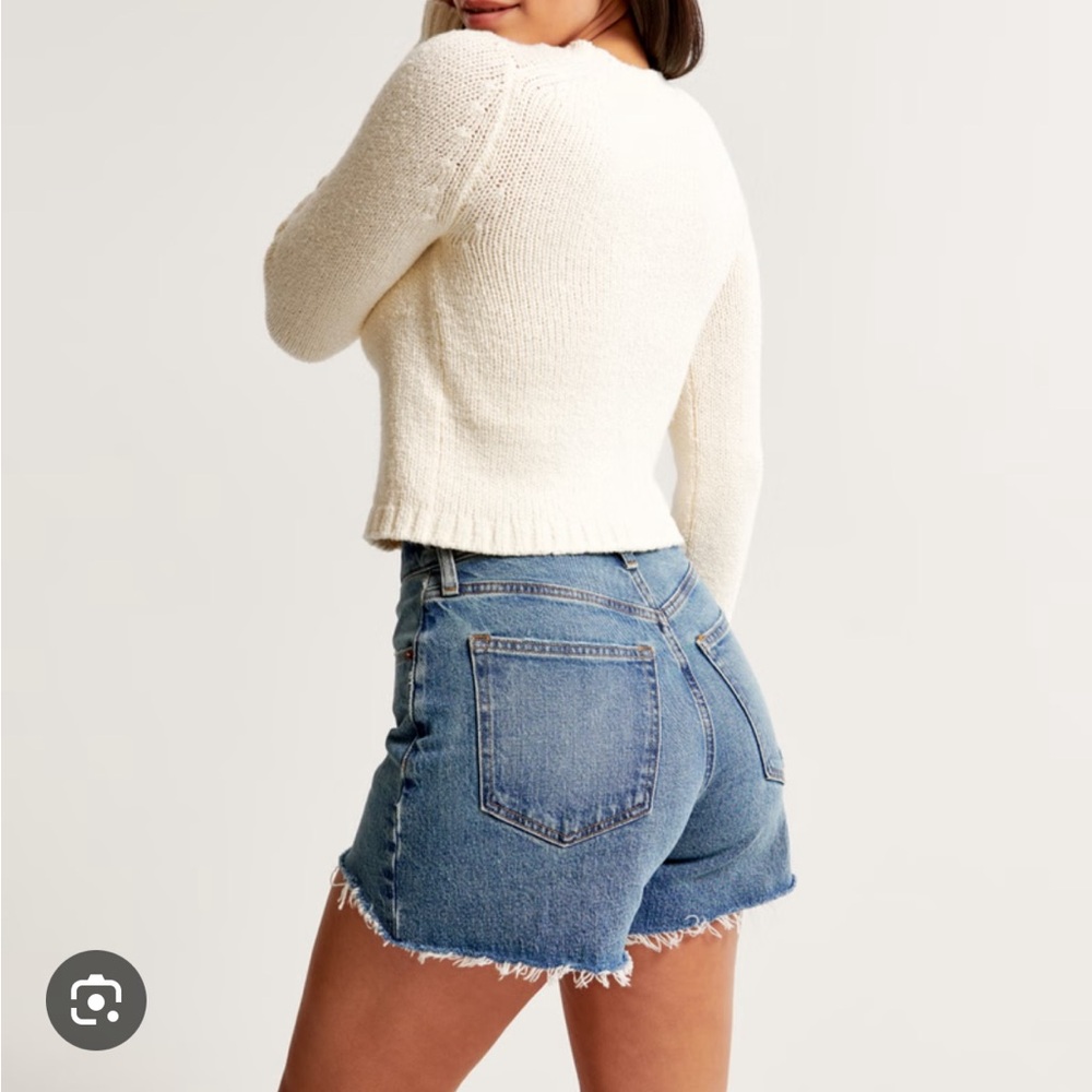 Abercrombie & Fitch Blue High Waist Shorts